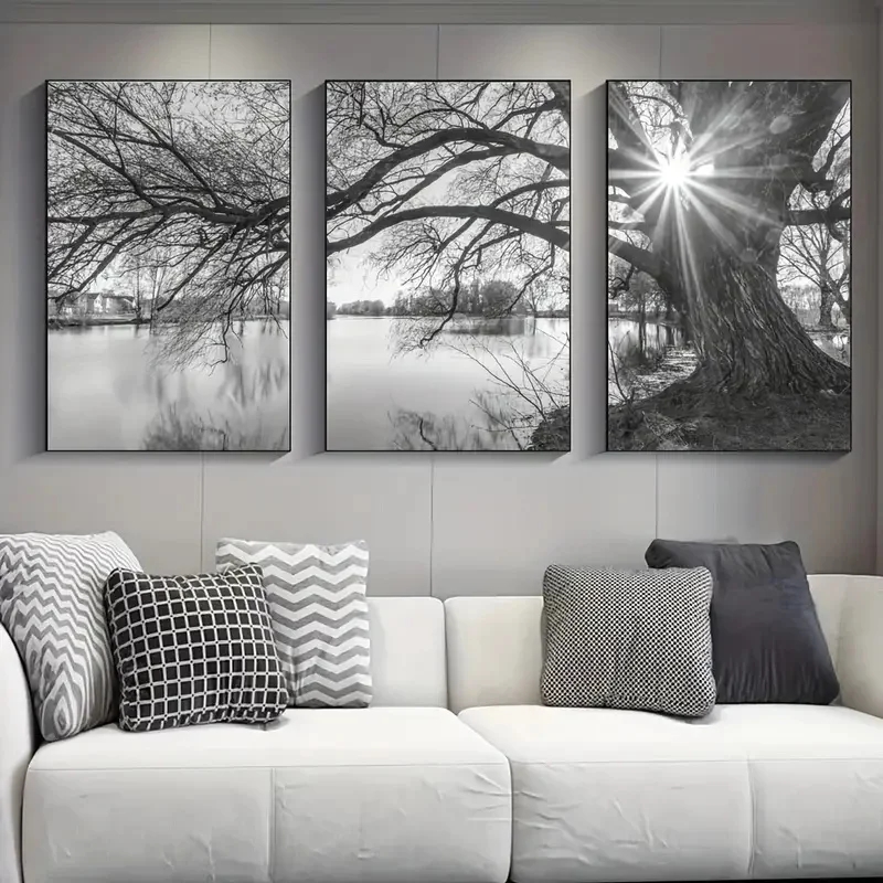 Resin Art Wallpaper - Diy Diamond Painting 3Pcs Big Tree